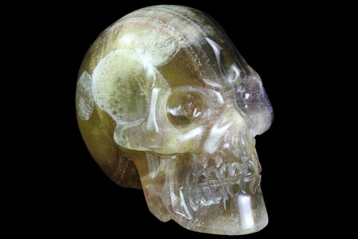 Carved, Rainbow Fluorite Skull - Argentina #78638
